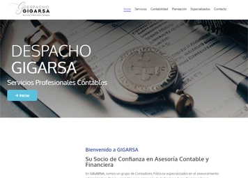Sitio web del despacho de asesoría contable
