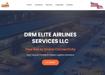Sitio web DRM Elite Airlines — logística y transporte