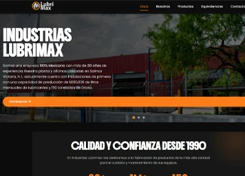 Sitio Lubrimax — lubricantes industriales y automotrices