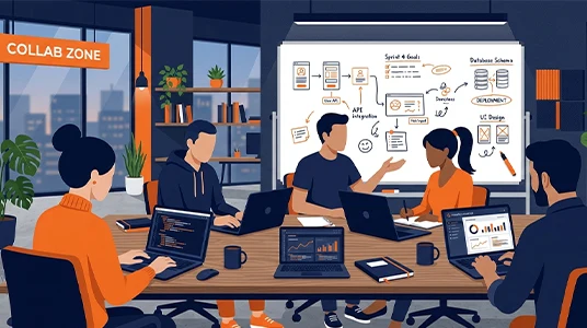 Equipo de NubeLogica colaborando en soluciones digitales para empresas